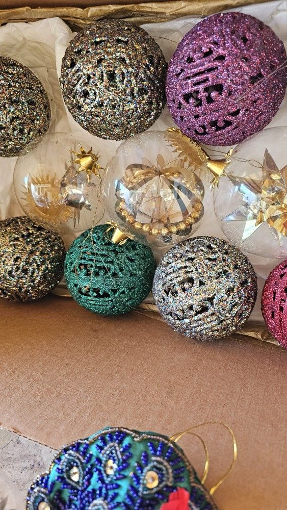 Vintage Christmas Ornaments/Retro Collectibles/Resl Lenz Western Germany/circa 1960's/Mid Century Decor/ Excellent condition