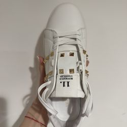 White Studded Sneakers – Brand New