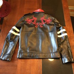 NEVER WORN Alex Mercer Game Prototype Pleather Jacket with Embroidered Dragons