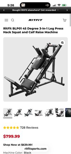 Leg Press Hack Squat and Calf Raise Machine