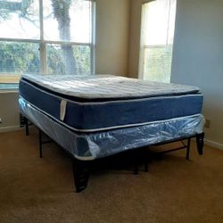 NEW QUEEN PILLOW-TOP MATTRESS AND BOX SPRING - 2PC