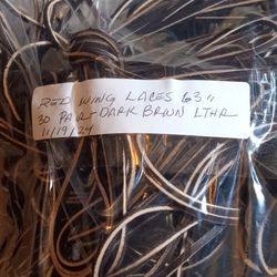 Red Wing Boots Shoes Laces Leatherr Dark Brown 63"  - 30  Pair