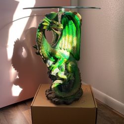 For the dragon, people glass, top side table or end table