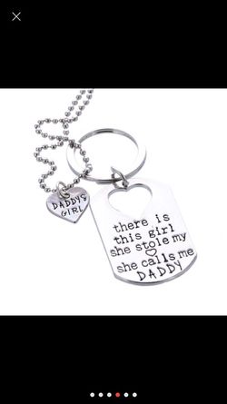 Perfect for Father's Day! Necklace and key chain brand new!!!