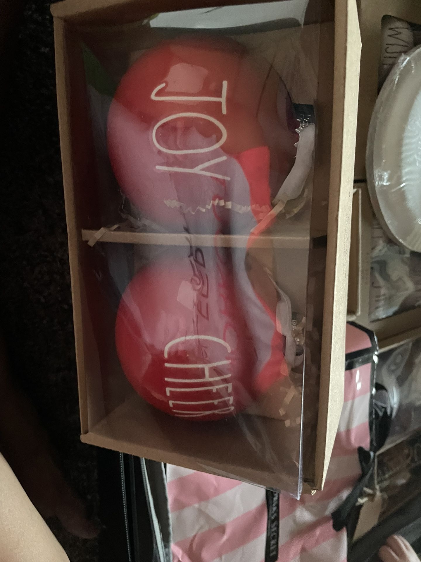 Rae Dunn Christmas Red Ornaments