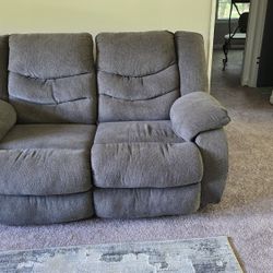 Grey Reclining Loveseat ***Very comfy***