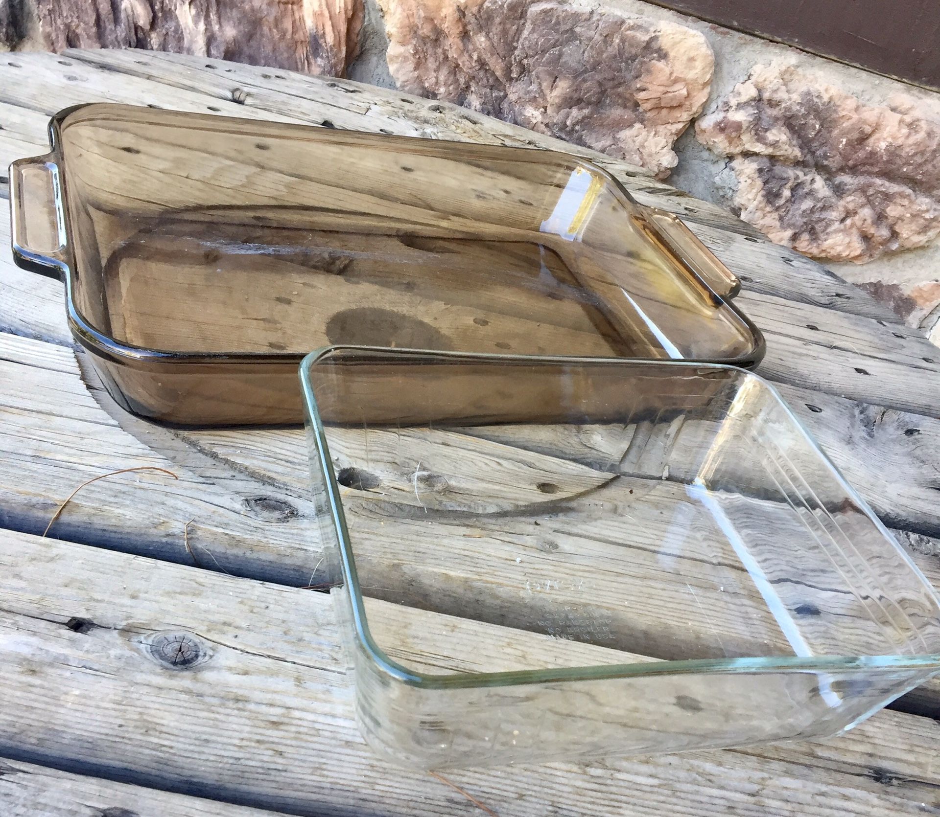 Two Glass Baking Casserole Pans