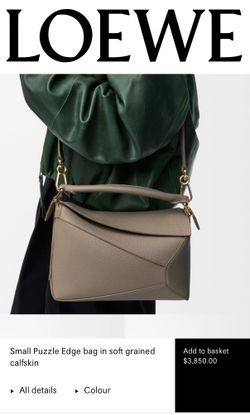 Small Puzzle Edge bag in soft grained calfskin