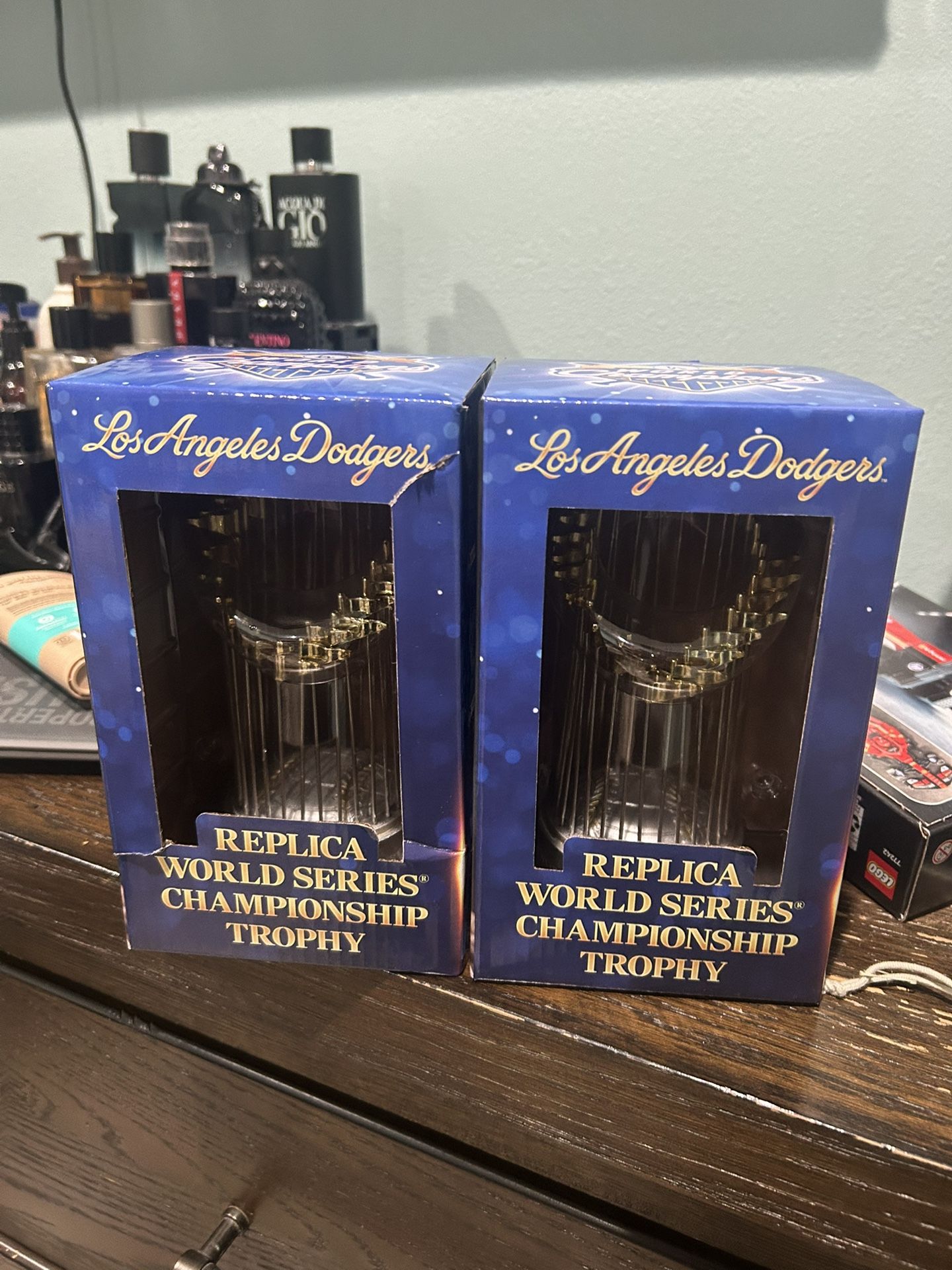 Dodgers world series trophy replica