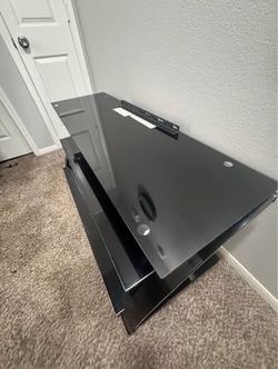 Black Glass TV Stand / Entertainment Center