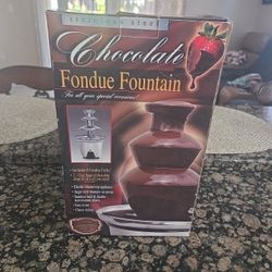 Nostalgia CFF955 3-Tier Stainless Steel Chocolate Fondue Fountain W/ Forks
