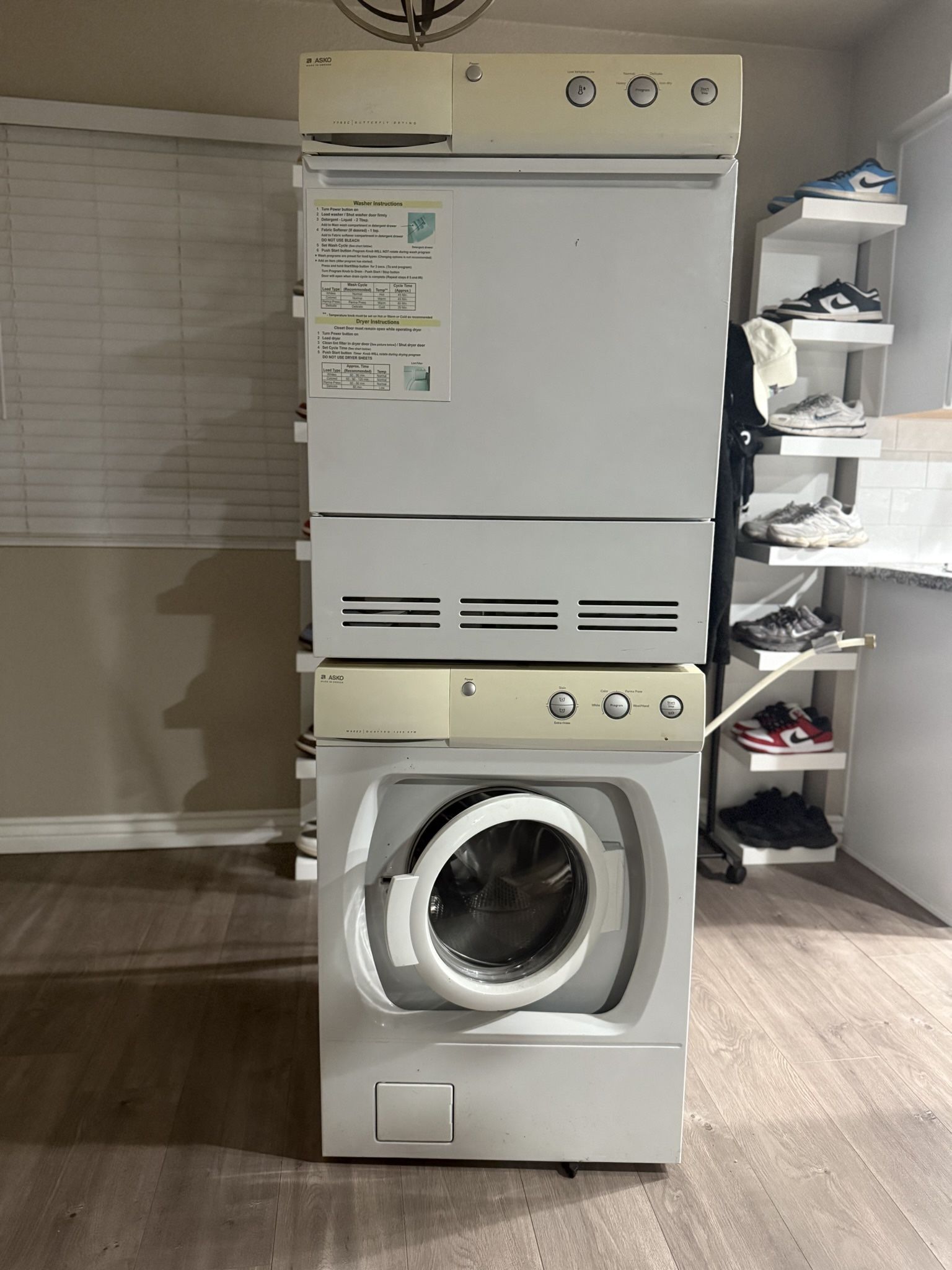 ASKO Stacked Washer & Dryer Unit