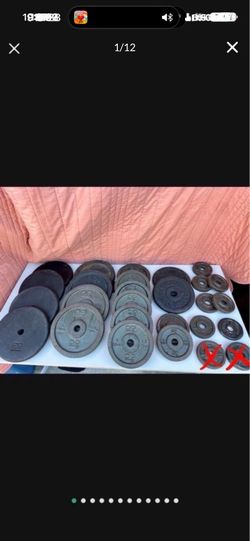 Lot Of Vintage DP kg / lbs Diversified Products Standard Barbell Weights PAIRs Make Offer Make Offer