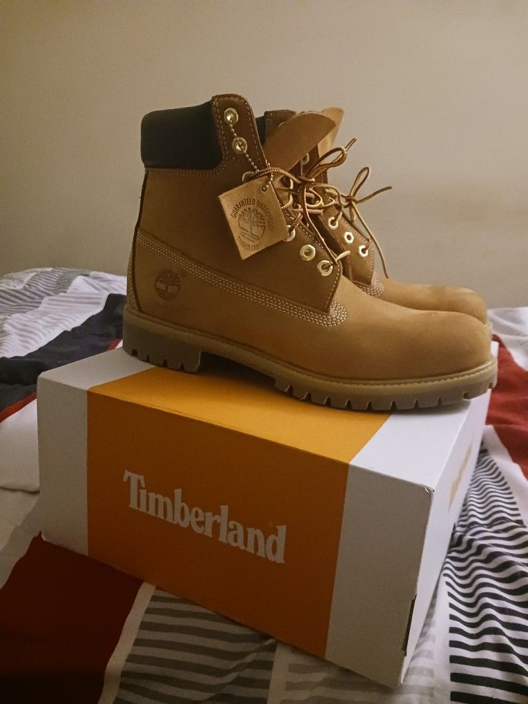 LIKE NEW! Mens 6in Wheat Suede/Nubuck Timberland Timbs Boots