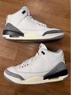Size 13 (Pre owned, no box) - Air Jordan 3 retro reimagined white cement