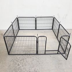 New $65 Heavy Duty 24” Tall x 32” Wide x 8-Panel Pet Playpen Dog Crate Kennel Exercise Cage Fence Play Pen 