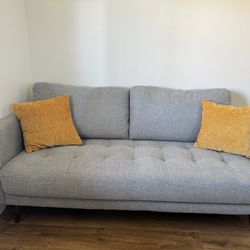 Ginger Grey Fabric 79" Sofa