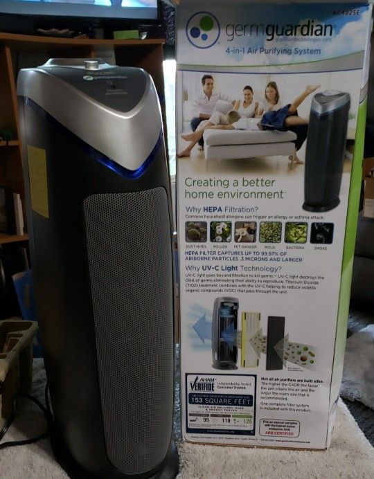 Air Purifying System"4 In 1 True Hepa  with UV Light Sanitizer" 