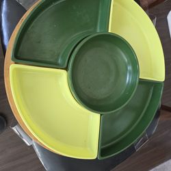 Vintage Ceramic lazy susan Ceramic trays dishes