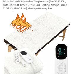 YOLLOZ New Massage Table Warmer Heating Pad W Adjustable Temp