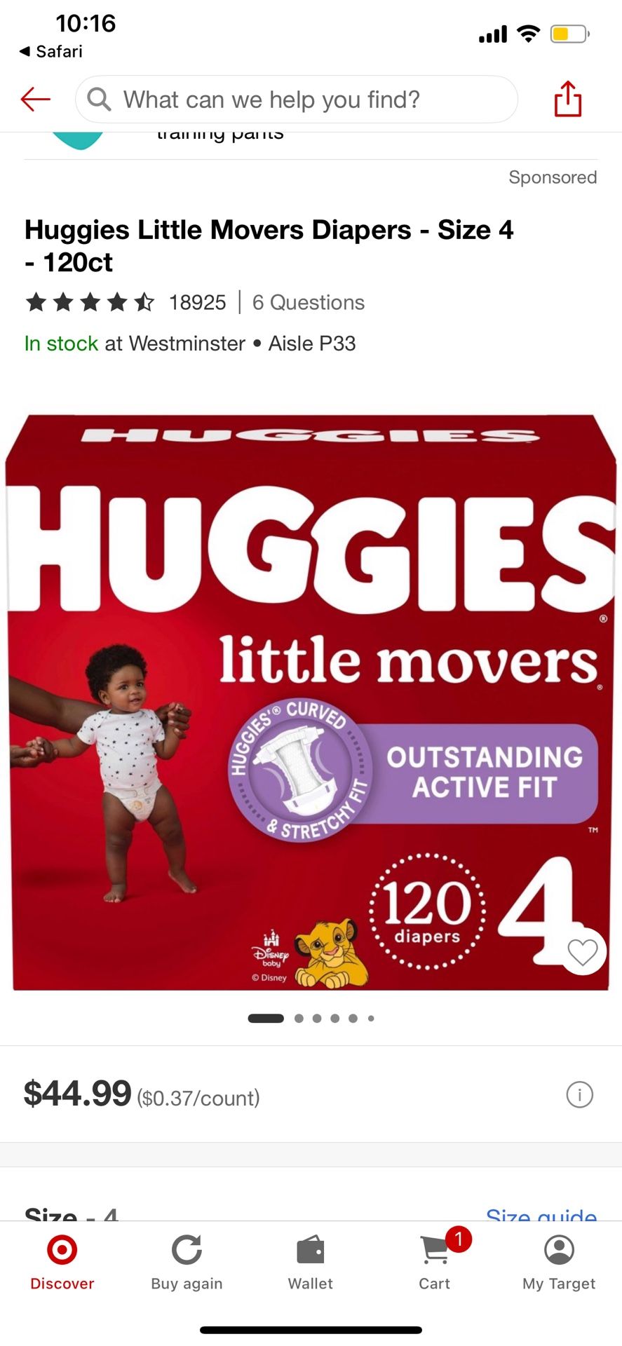 Huggies Size 4