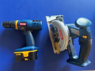 Ryobi 18v Circular Saw and 2-speed Driver, Batteries INCLUDED