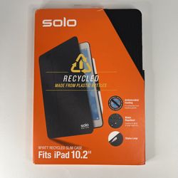 Solo Black Wyatt Recycled Slim Case for iPad 10.2"