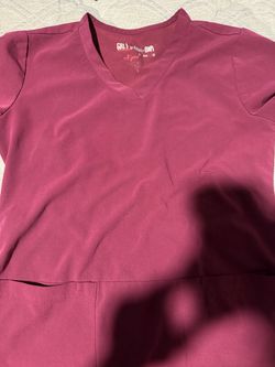 Small wine colored scrubs