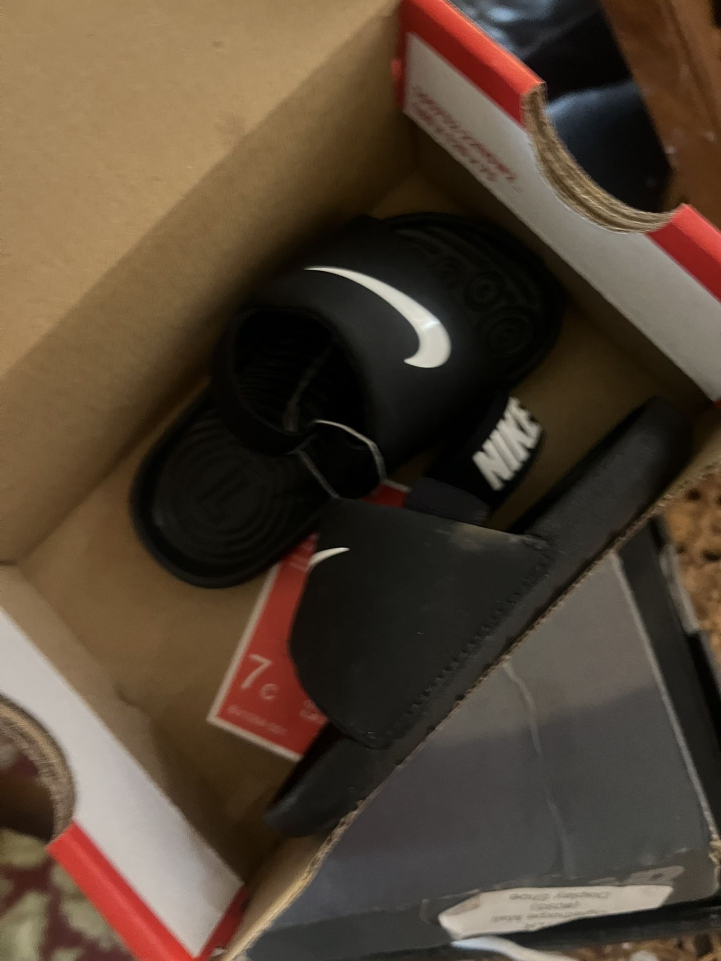 Size 7c Kids Nike Slides