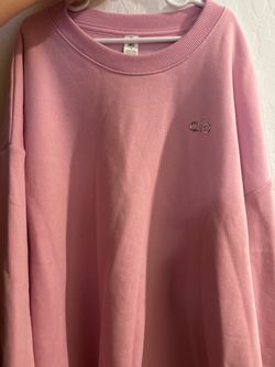 Pink alo crew neck size medium