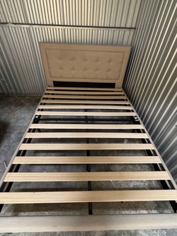 Free Upholstered Full Bed Frame