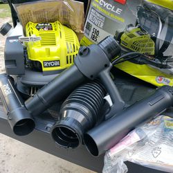 (New) RYOBI 2 CYCLE 185 MPH GAS BACKPACK BLOWER 