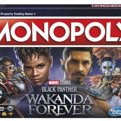 Monopoly: Marvel Studios' Black Panther: Wakanda Forever Edition Board Game- NEW