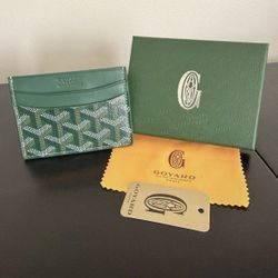 Green Goyard Card Holder