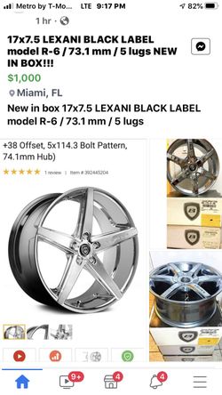 Lexani rims r-6 5 lugs new