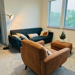 living Room Couch With Chair And Ottoman