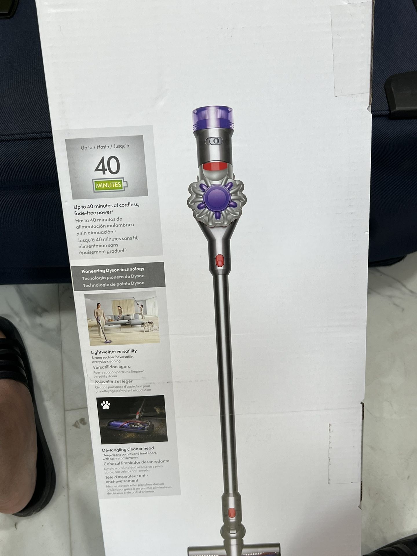 Dyson V8 Origin Extra Stick Vacuum SV25 Gray/Blue Brand New 