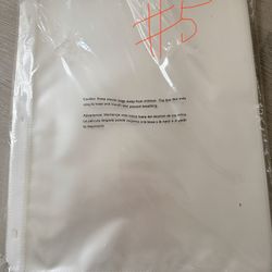 5. 75 of clear plastic sheet protector/poly binder pocket or document sleeve-New