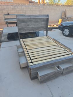 Baystorm, Queen panel 6 drawer bed.