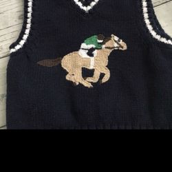 Janie and Jack Horse V-Neck Sweater Baby Boy 3 6 Months