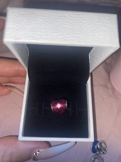Pandora Charm Fushia Heart Shape 