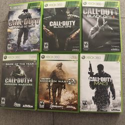 Call Of Duty Games Great Condition  Xbox360