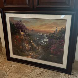 Thomas Kinkade - Village Lighthouse Lithograph 