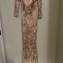Golden Sparkly Formal Gown
