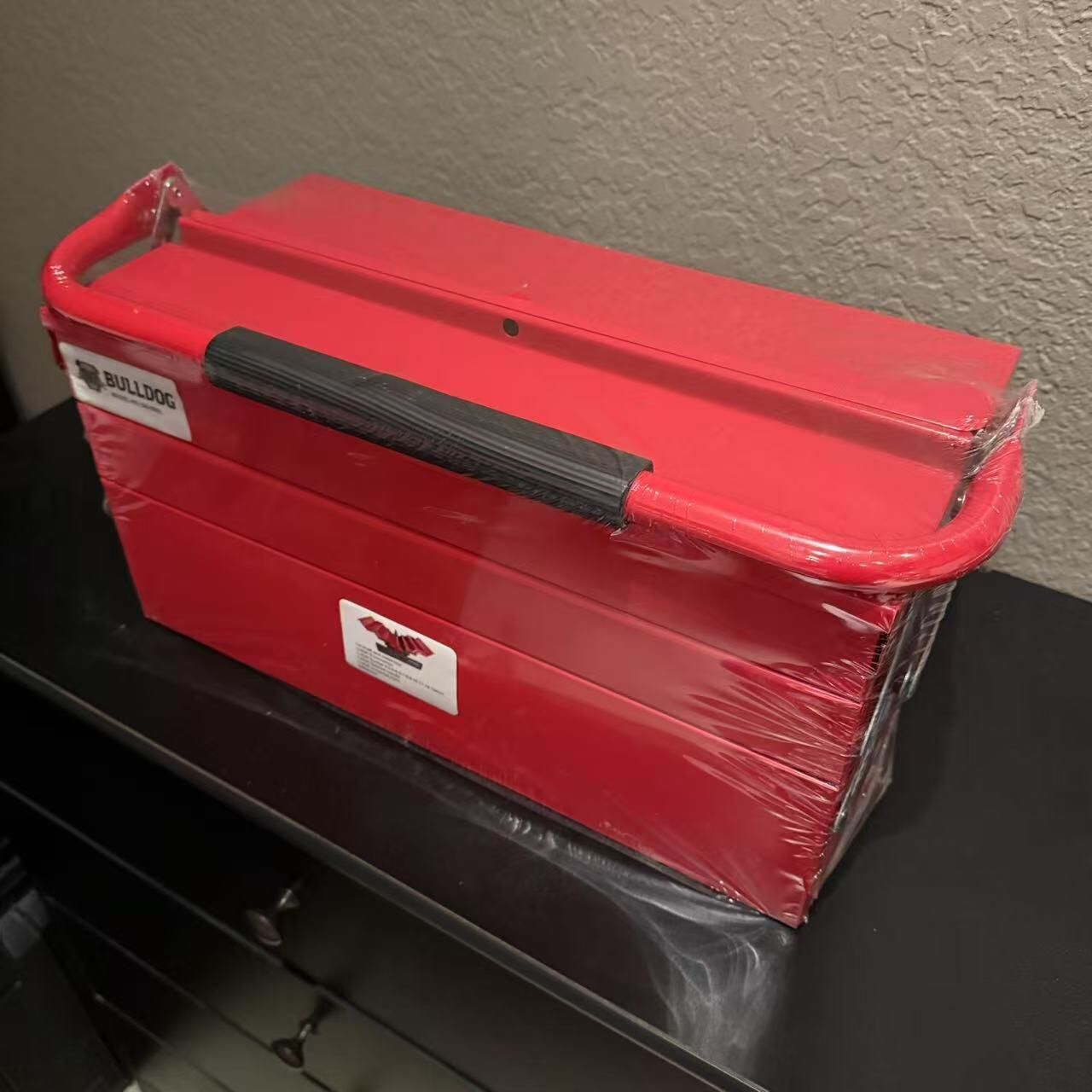 NEW Metal Tool Box Steel Toolbox With Tools Expandable Multi Tier Tool Box
