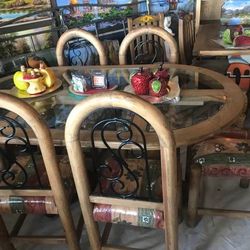 New Wood Dining Table 67”W & 6 chairs 🚚 Artisan handmade Mexico