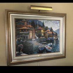Lake Cuomo Landing Behrens Painting 