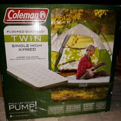 New in box Coleman Flocked Quickbed Twin Single High Airbed