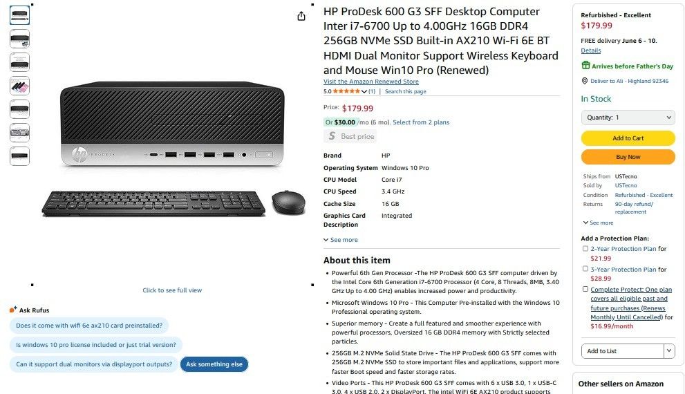HP ProDesk 600 G3