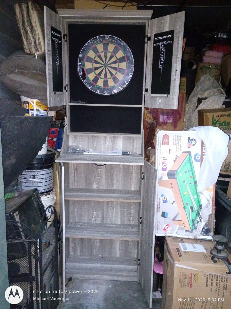 Acudart Lighted Dart And Game Cabinet